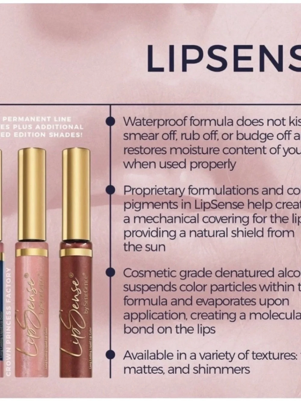 LipSense SenseGence Liquid Lip Stain Mauve Ice Long Lasting